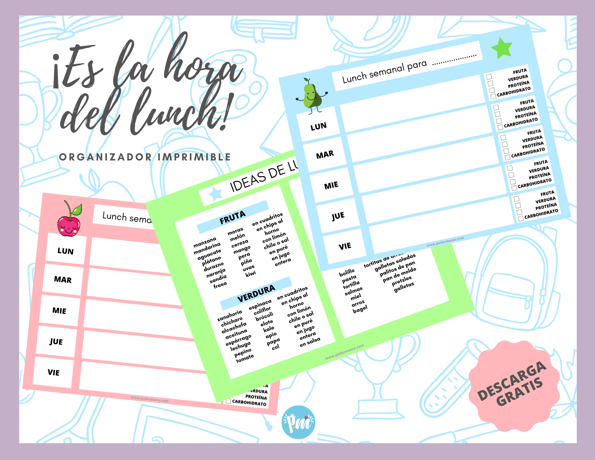 Ideas Para El Lunch Escolar De Tus Hijos Organizador Semanal