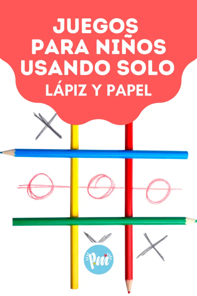 Poster juegos con lápiz y papel para niños