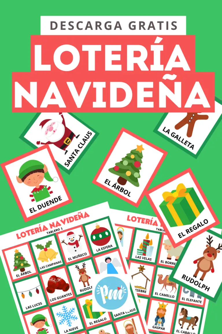 Lotería de Navidad para niños. Imprimible gratis. - Poder Mamá