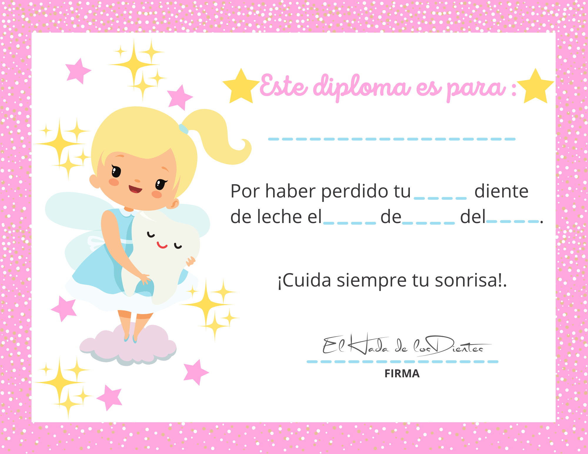 Carta Del Hada De Los Dientes