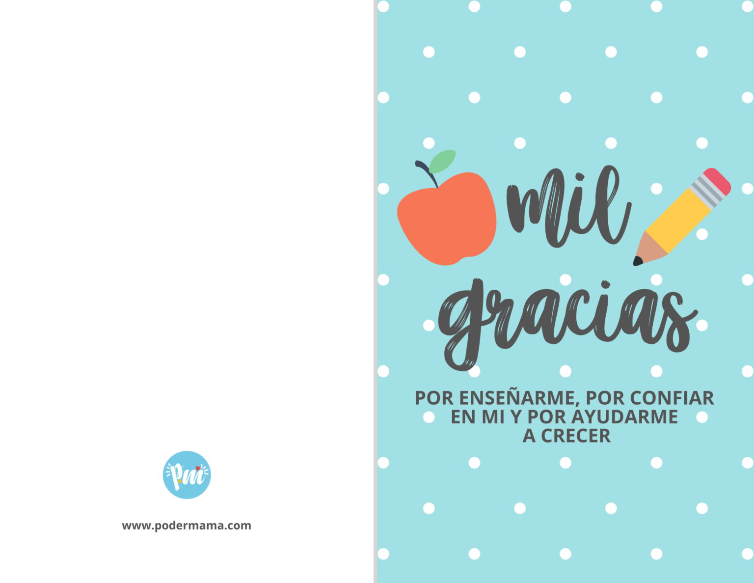 Detalles de agradecimiento para maestros. Imprimibles gratis.