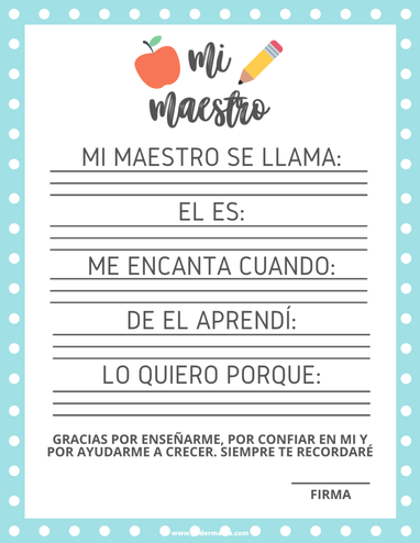 Detalles de agradecimiento para maestros. Imprimibles gratis. - %