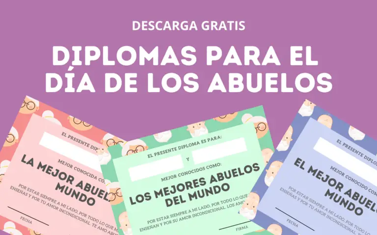 Diplomas para el Día de los Abuelos