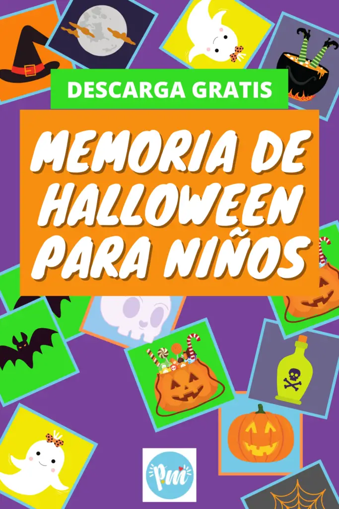 Memoria de Halloween para niños. Imprimible gratis.