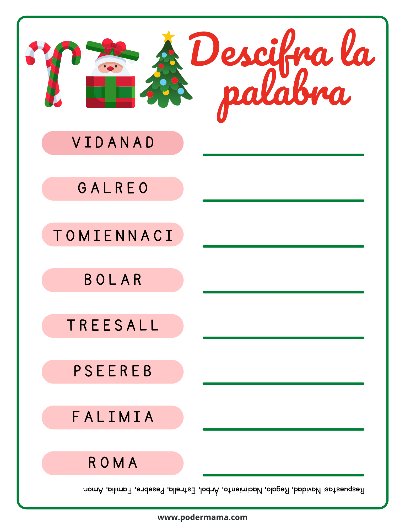 Actividades De Navidad Para Niños. Imprimibles Gratis. - Poder Mamá