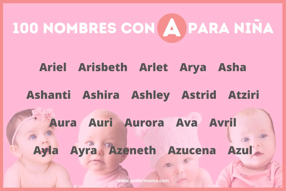 100 Nombres Con A Para Niña Origen Y Significado Poder Mamá 2638