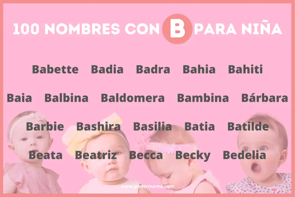 Nombres con B para niña
