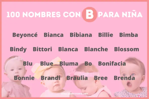 100 Nombres Con B Para Niña, Origen Y Significado. - Poder Mamá