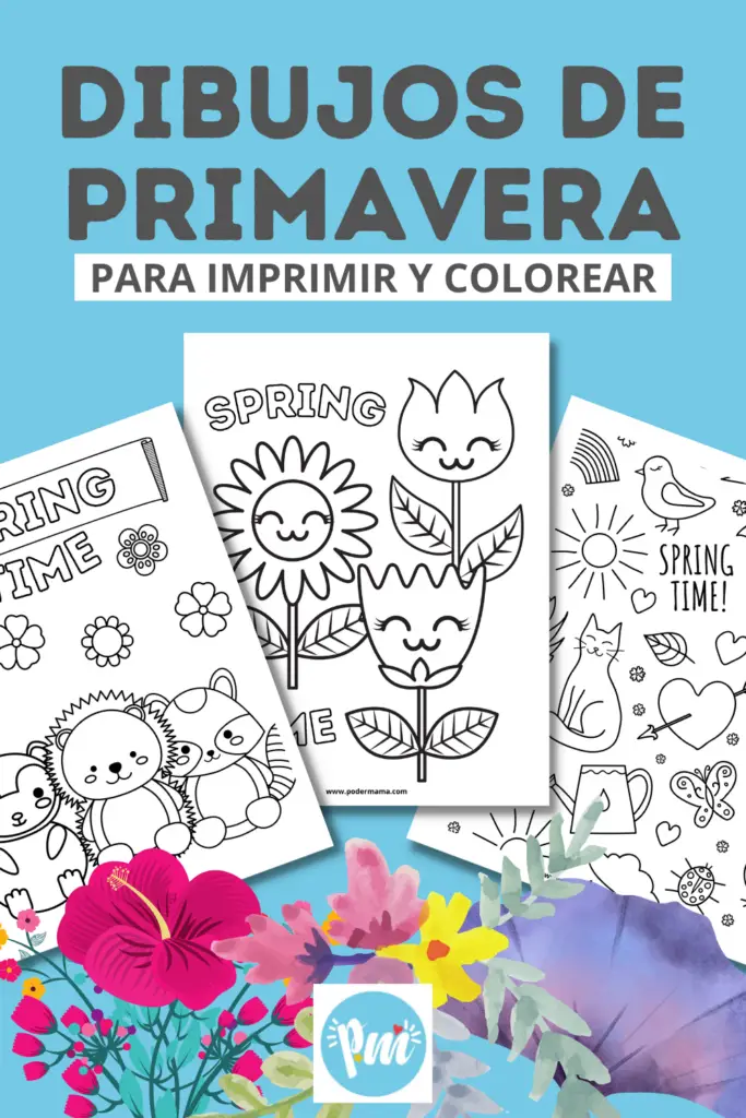 Dibujos de primavera para imprimir y colorear