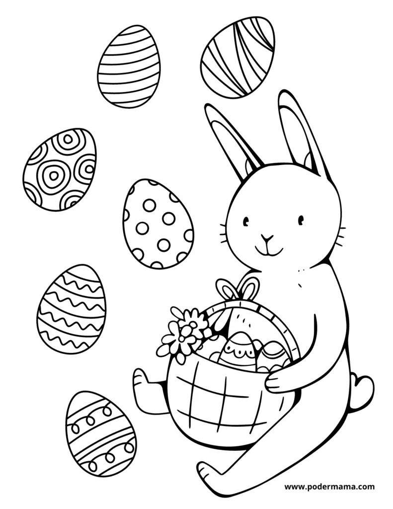 Dibujo de Pascua para imprimir y colorear