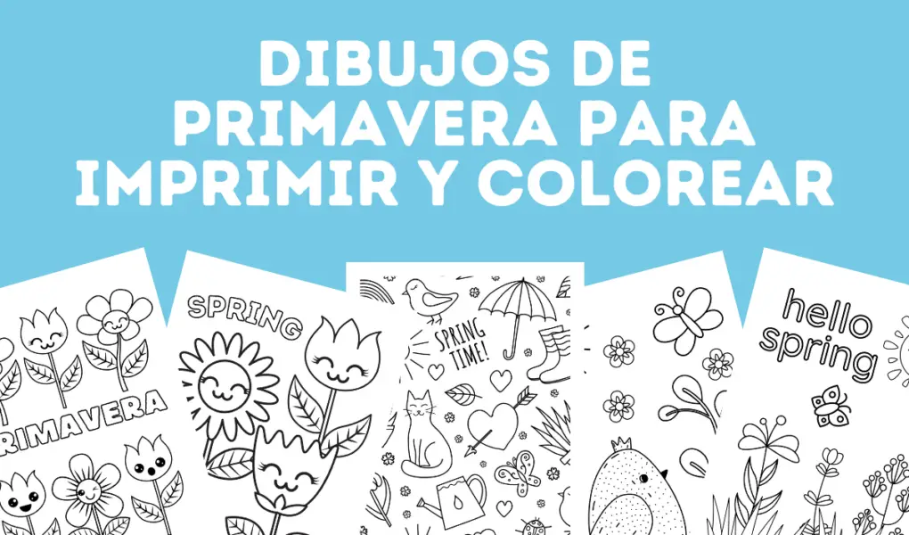 Dibujos de primavera para imprimir y colorear