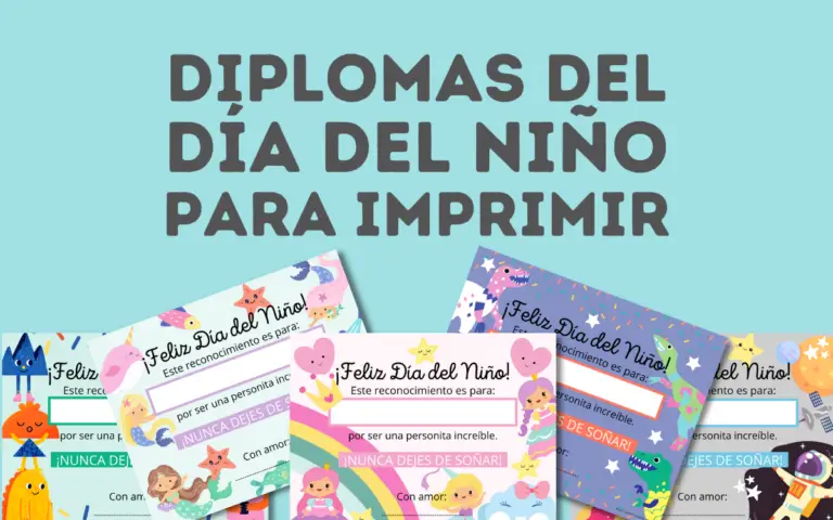 Diplomas del Día del Niño para imprimir