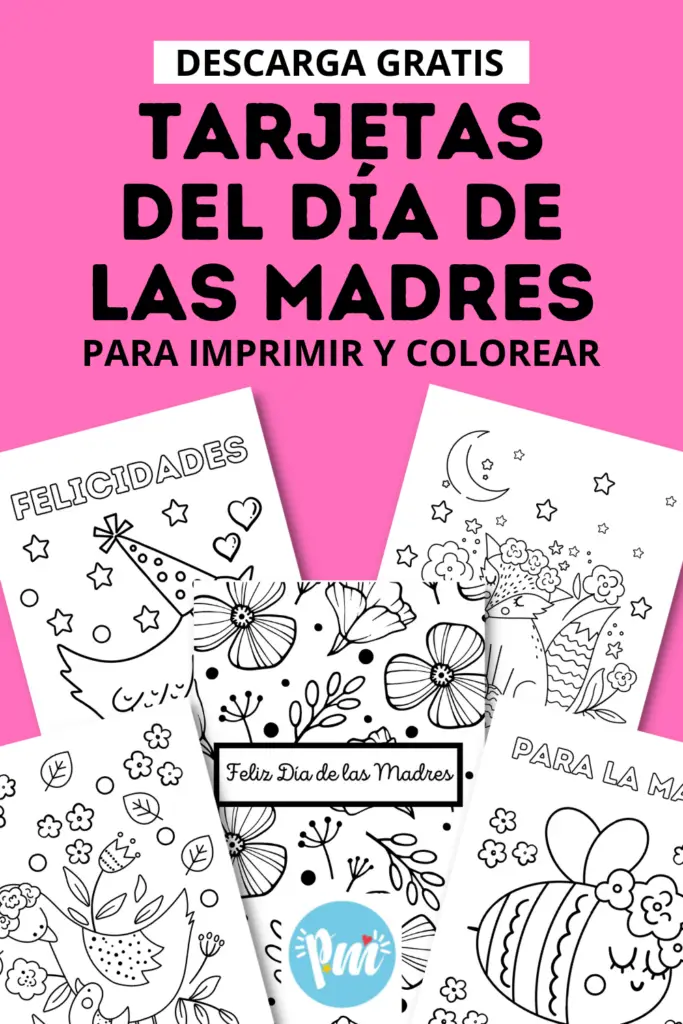 Tarjetas del Día de las Madres para imprimir y colorear