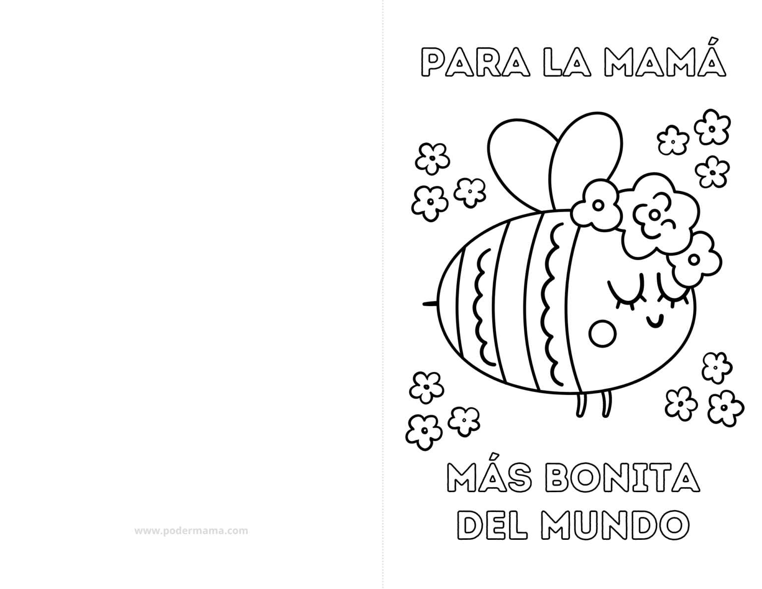 Tarjetas Para El Día De La Madre Para Colorear