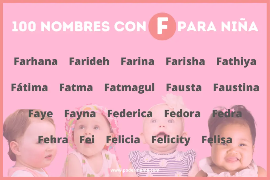 Nombres bonitos para niña con F