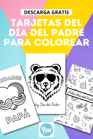 Tarjetas del Día del Padre para colorear - Poder Mamá