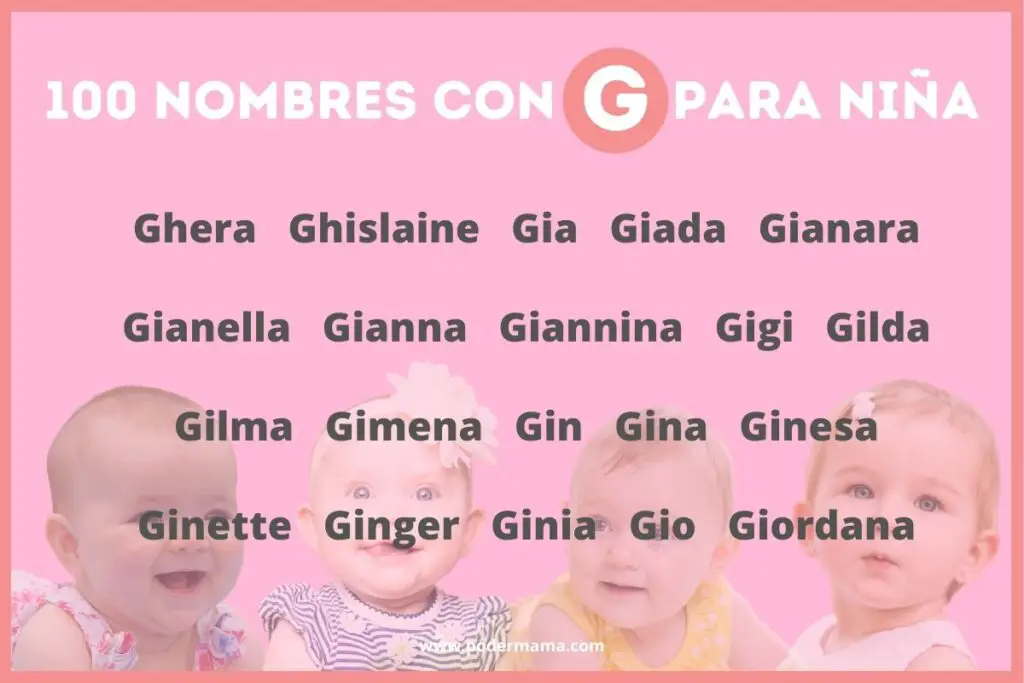 Nombres para niña que comienzan con la letra G