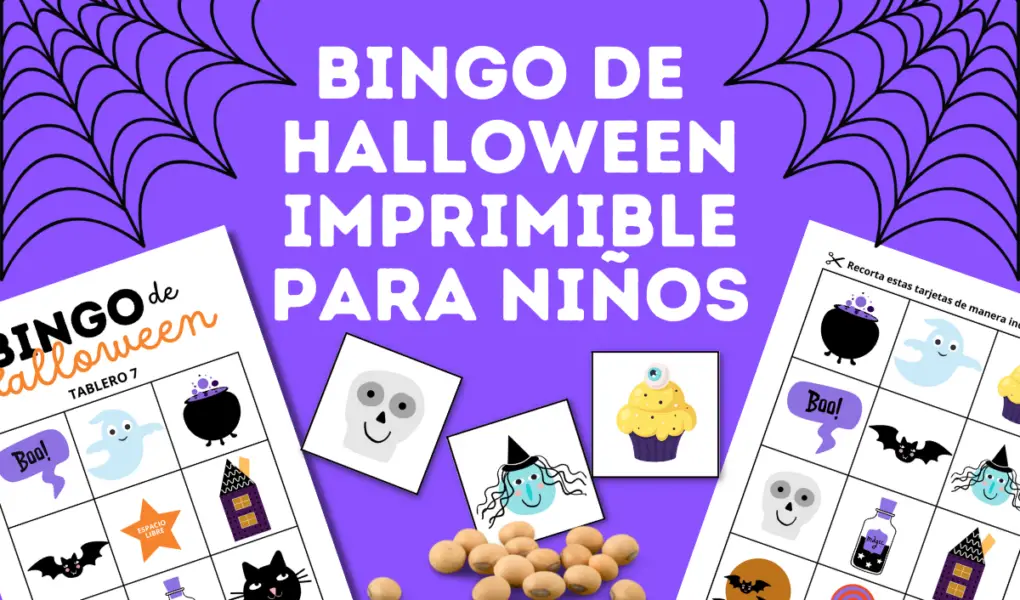 Bingo de Halloween imprimible para niños