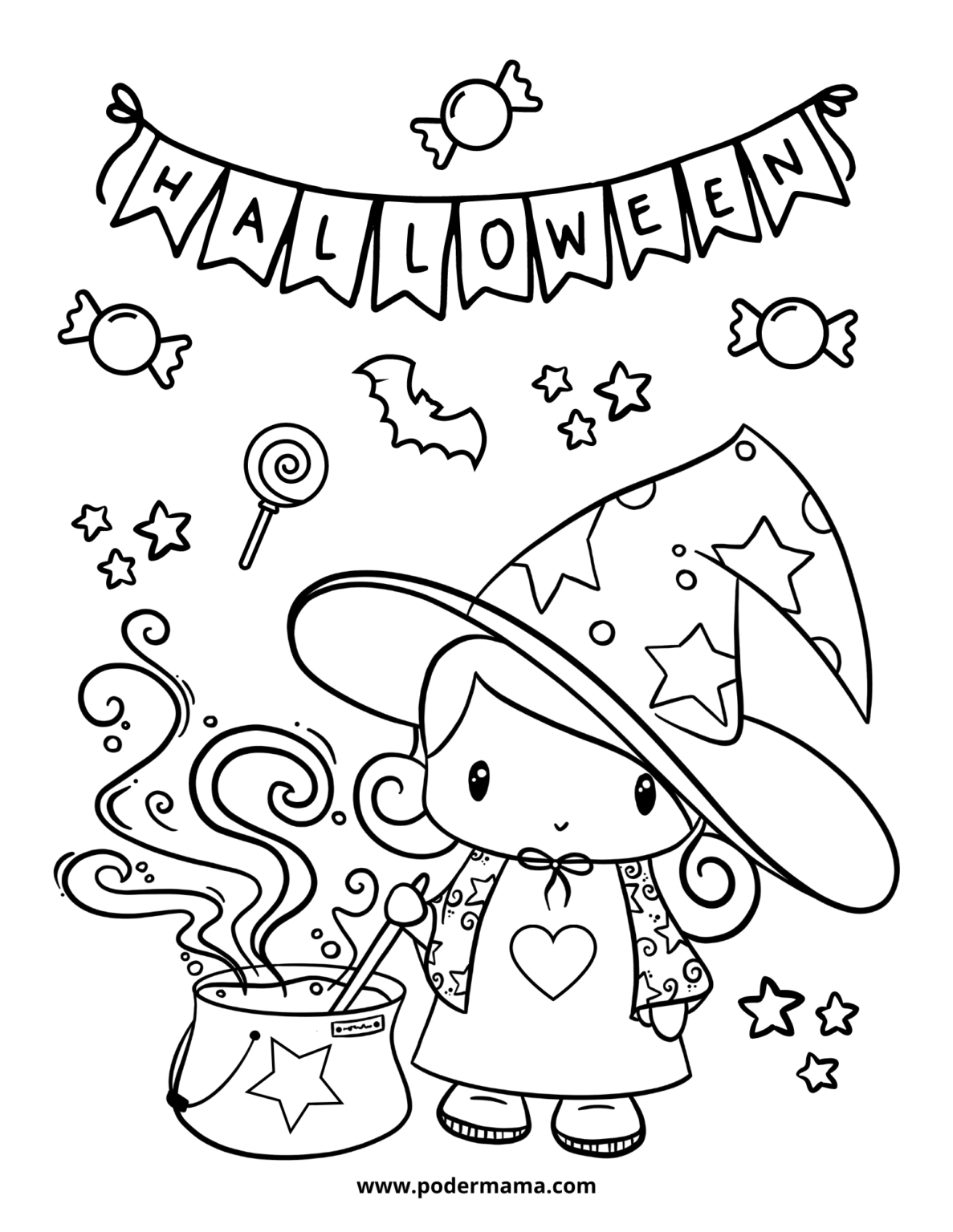 Dibujos De Halloween Para Colorear - Poder Mamá