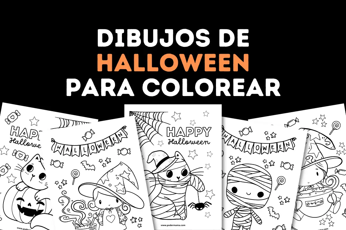 Dibujos de Halloween para colorear - Poder Mamá