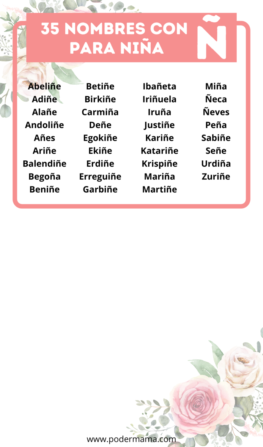 35 Nombres con Ñ para niña, su origen y significado.