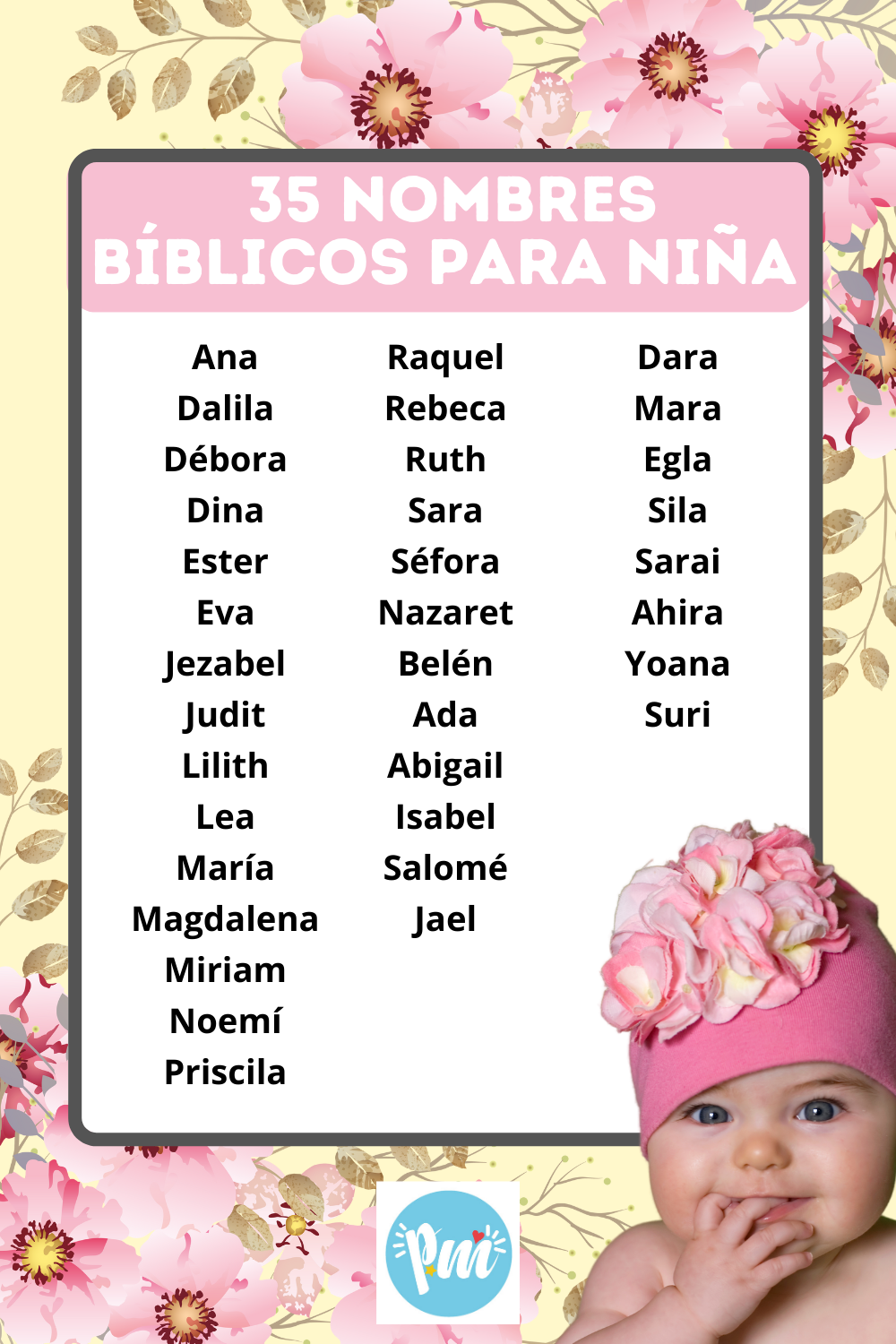 35 Hermosos nombres bíblicos para niña. Poder Mamá