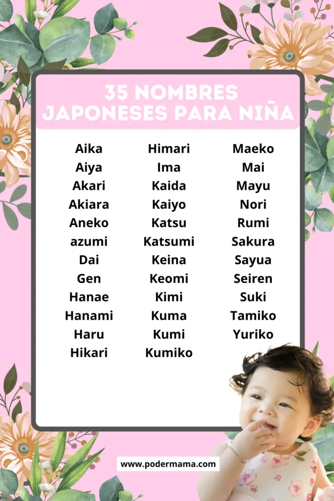 Lista de nombres japoneses para niña