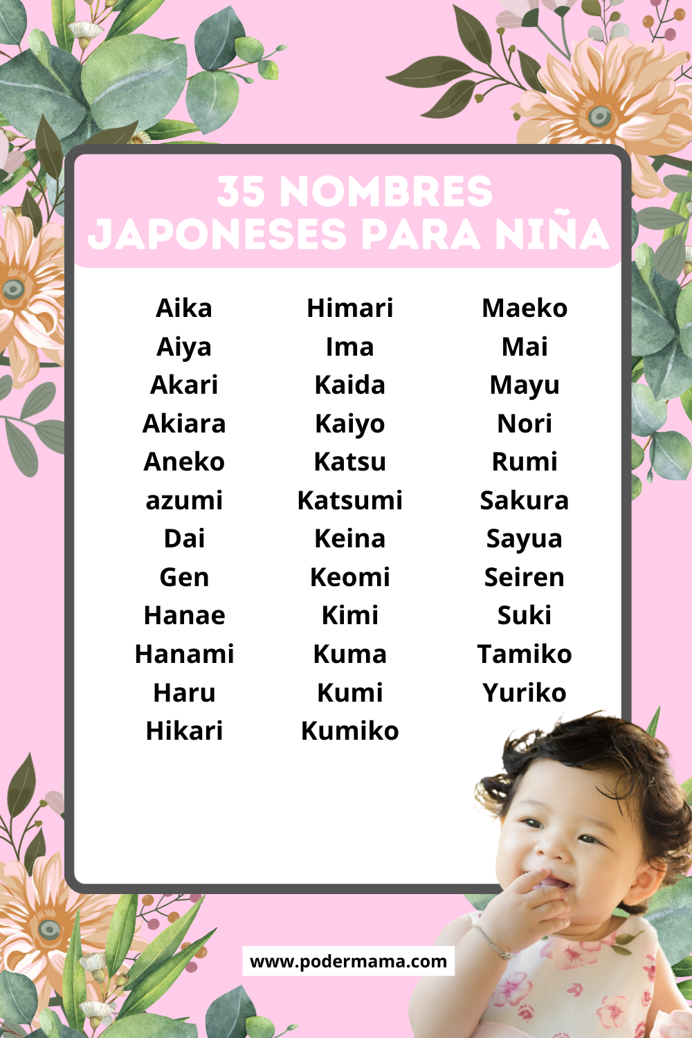 Hermosos Nombres Japoneses Para Ni A Poder Mam