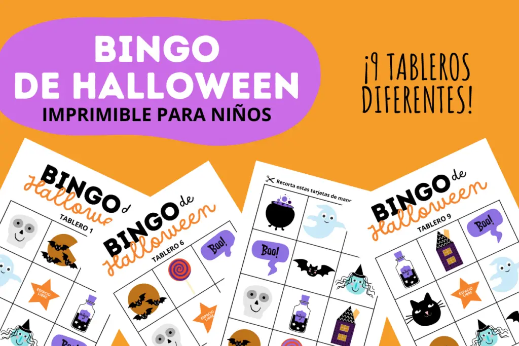 Juego de Bingo de Halloween para niños