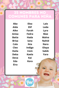 35 Nombres no comunes para niña. - Poder Mamá