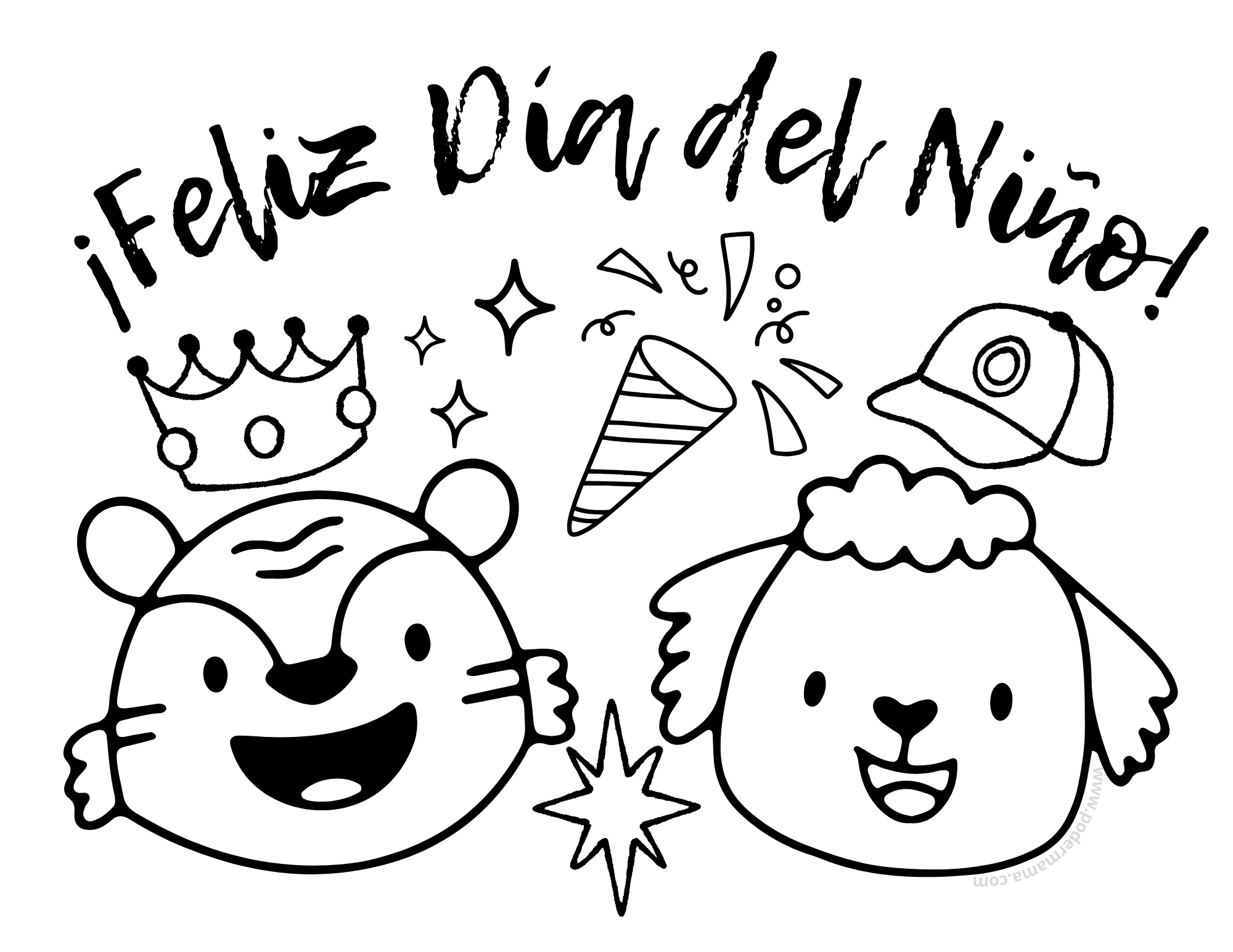 Dibujos De Dia Del Niño Para Colorear podermama.com