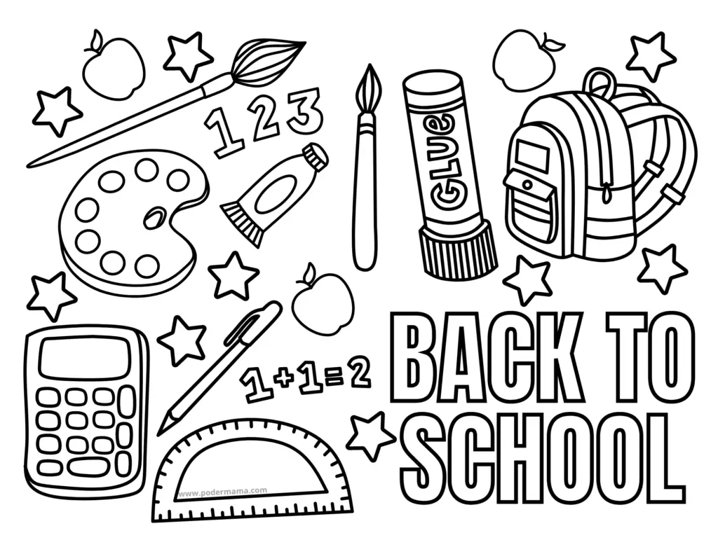 Dibujo de Back to School para colorear