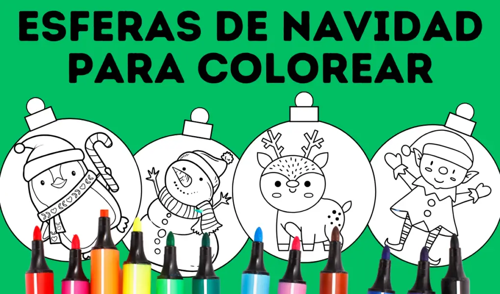 Esferas de Navidad para colorear