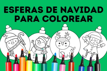 Esferas de Navidad para colorear