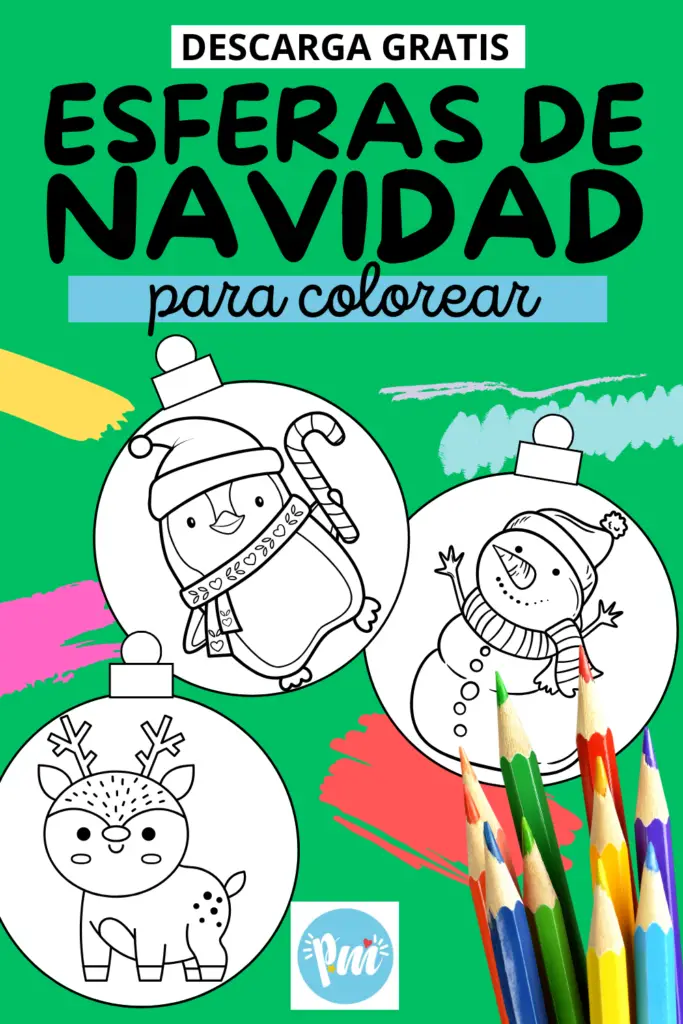 Esferas de Navidad para colorear