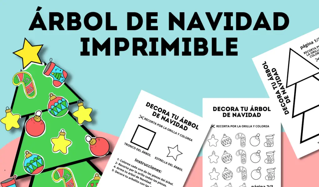 Árbol de Navidad imprimible para niños