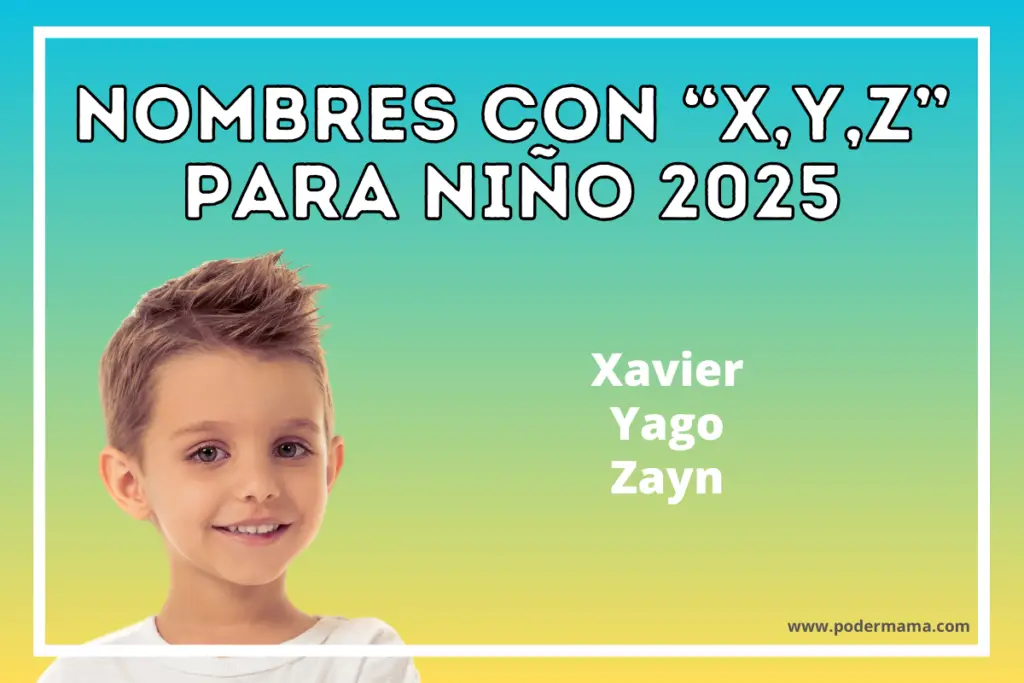 Nombres con X Y Z para niño 2025