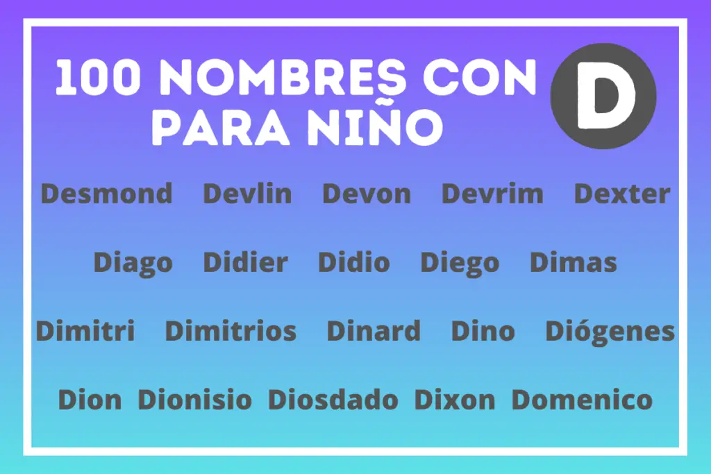 Nombres para niños que empiezan con D