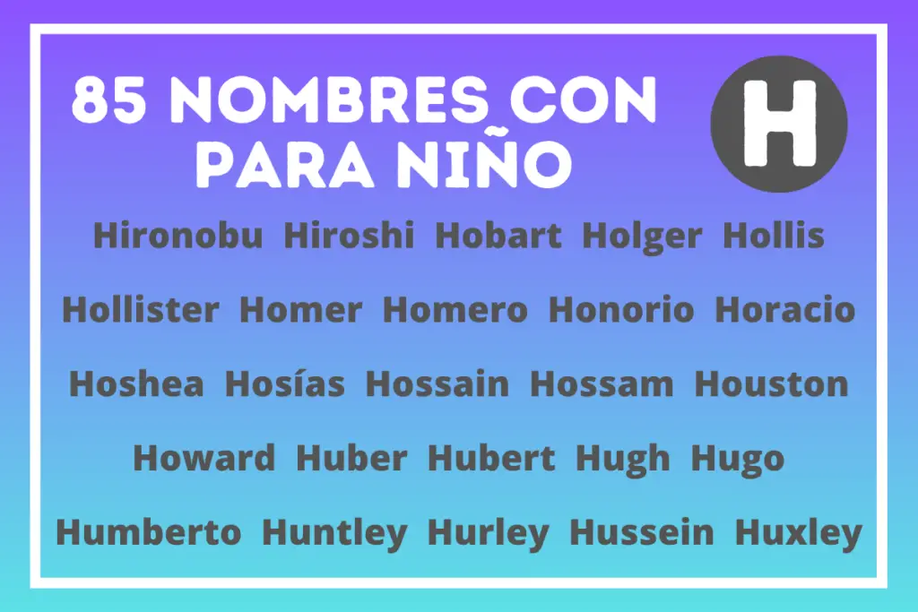 Nombres para niños que empiezan con H