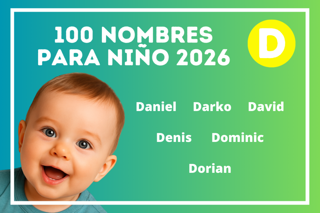 Nombres de niño populares 2026 que inician con la letra D