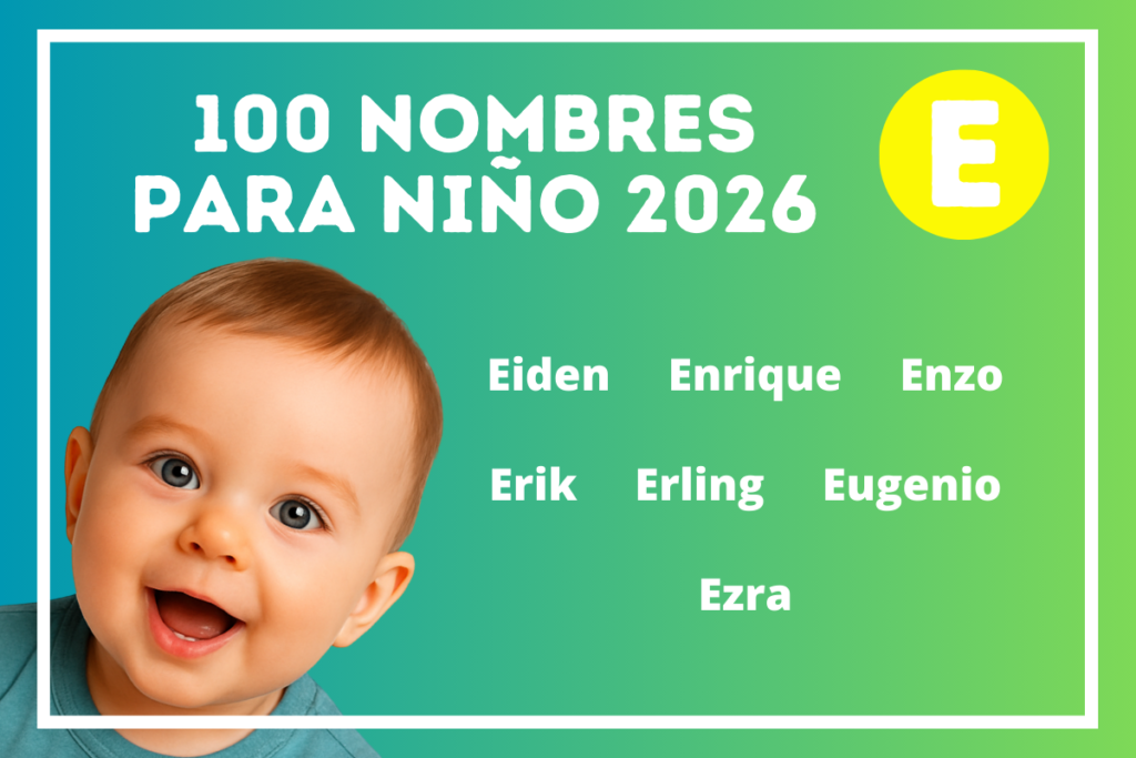 Nombres masculinos 2026 que comienzan con E