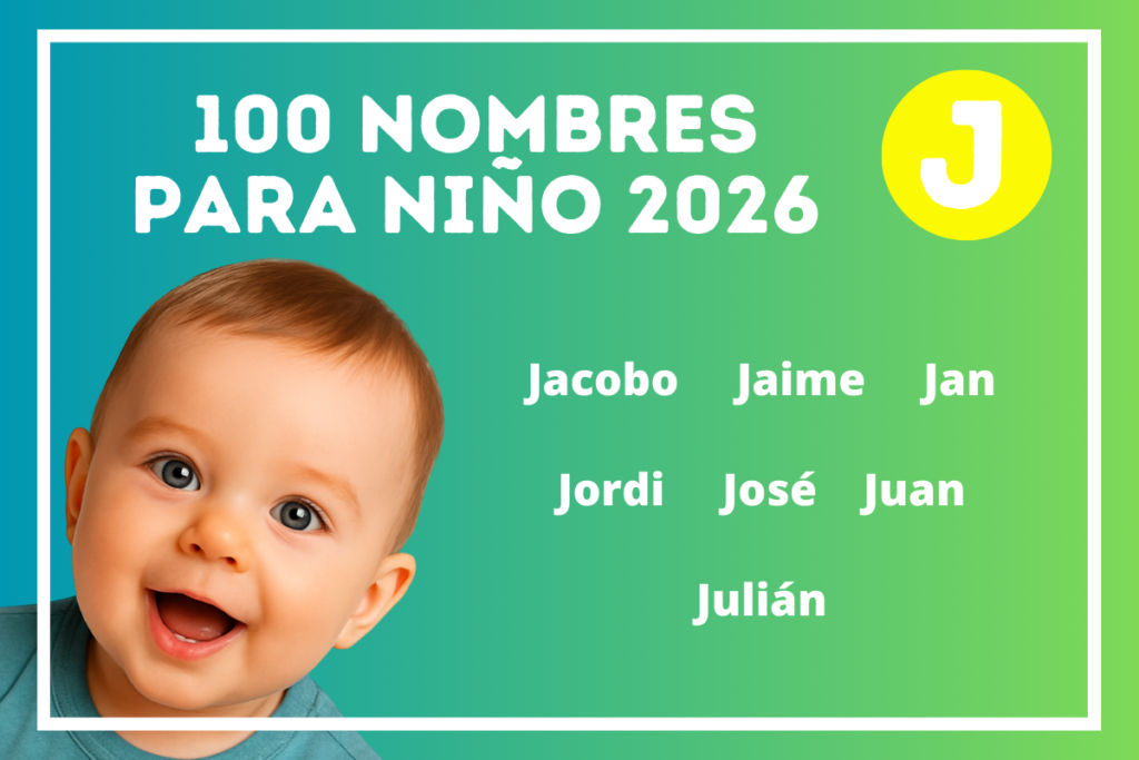Nombres de niño en tendencia 2026 que inician con J