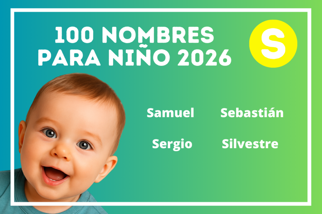 Nombres para niño 2026 que empiezan con S