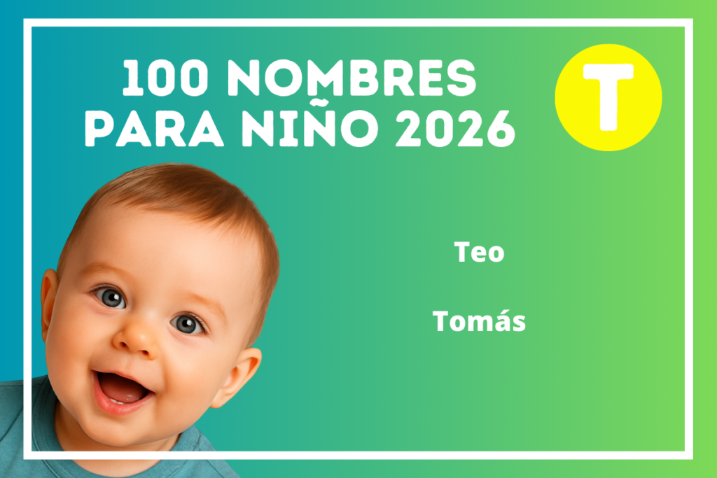 Nombres de niño modernos 2026 que inician con la letra T